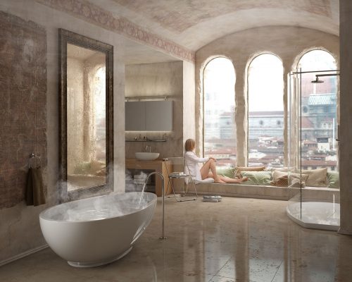 Hahn Media 3D Visualisierung Interior Bad Möbel Würzburg